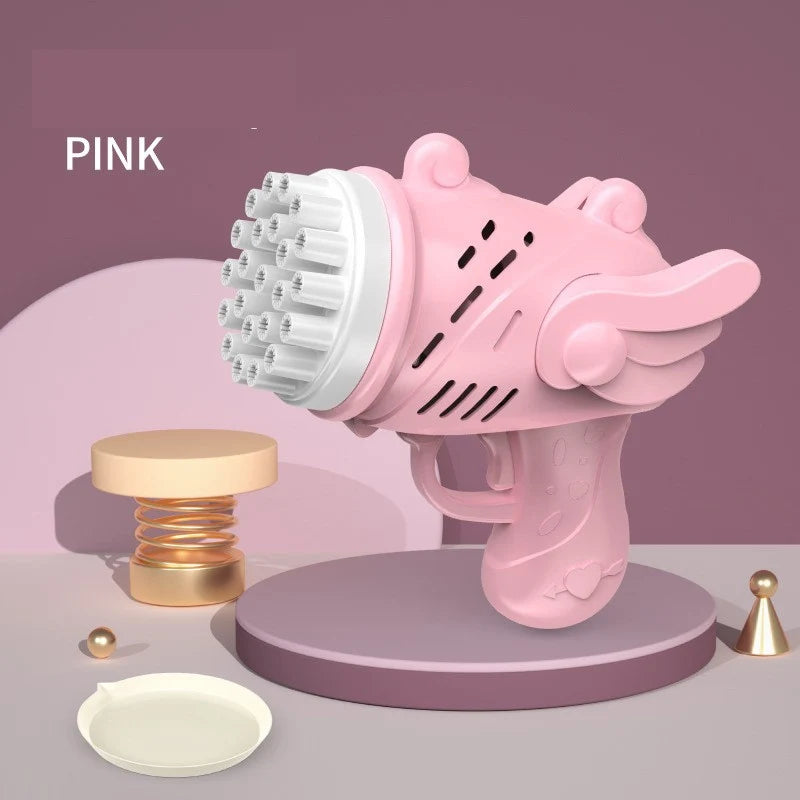 Bubble Gun LED Light Electric Automatic Soap Pomperos Bubble Machine Toys for Kids Outdoor Wedding Party Children's Gifts