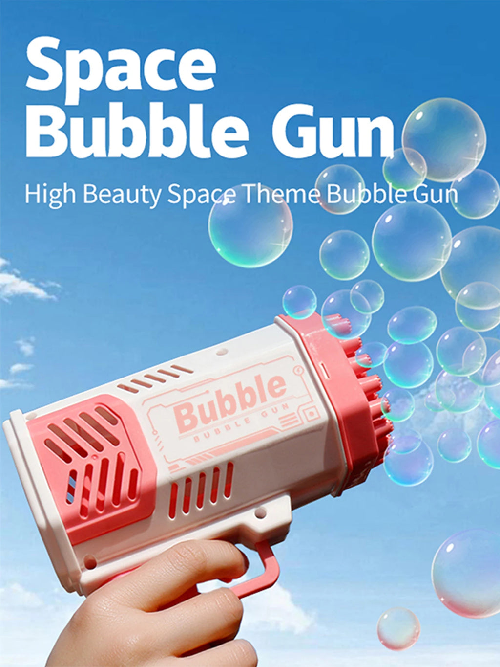 40 Hole bubble toy Launcher Handheld Portable Electric Automatic Bubble Gun Party Birthday Gift Toy(without Bubble Water)