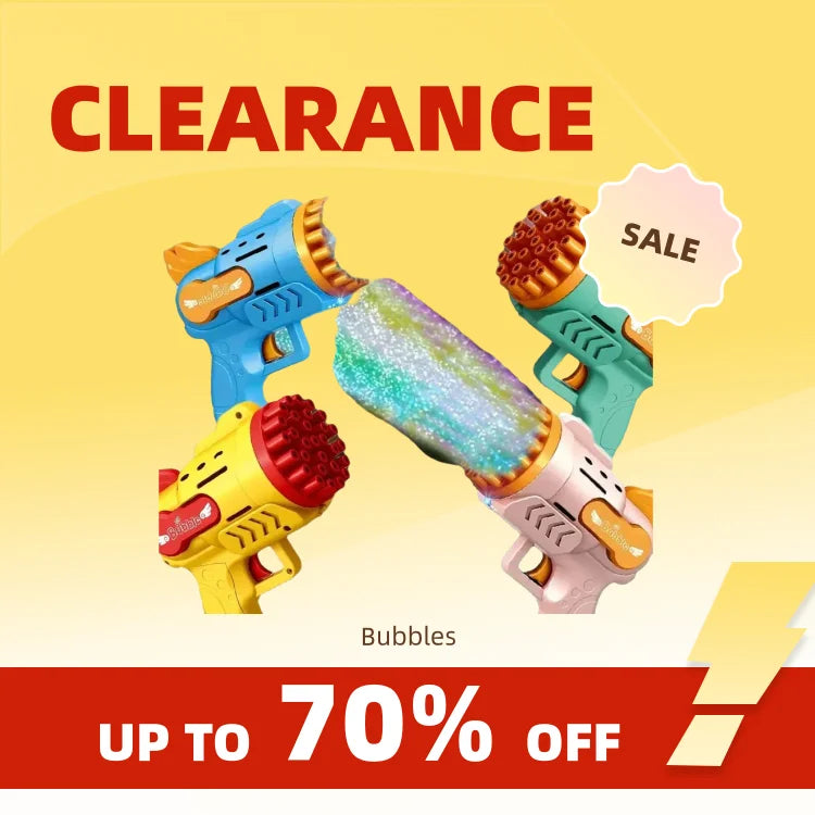 Clearance_Light-Up Bubble Gun - 29-Hole Gatling Blaster for Boys & Girls 6-14 Years Old(Batteries & Bubble Liquid Not Included)_