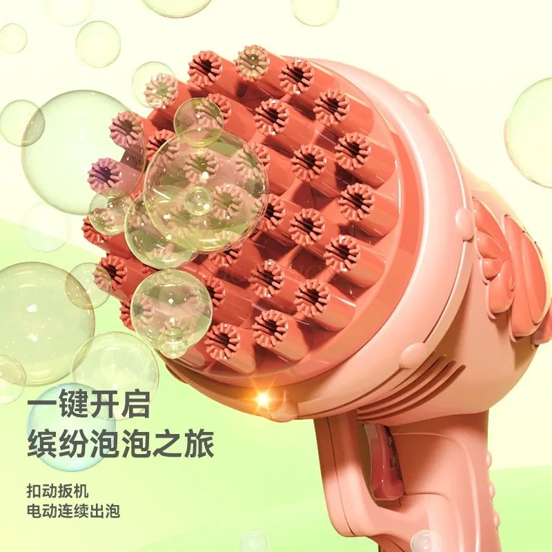 Bubble blowing machine, internet celebrity, angel bubble gun, children's electric fully automatic bubble toy