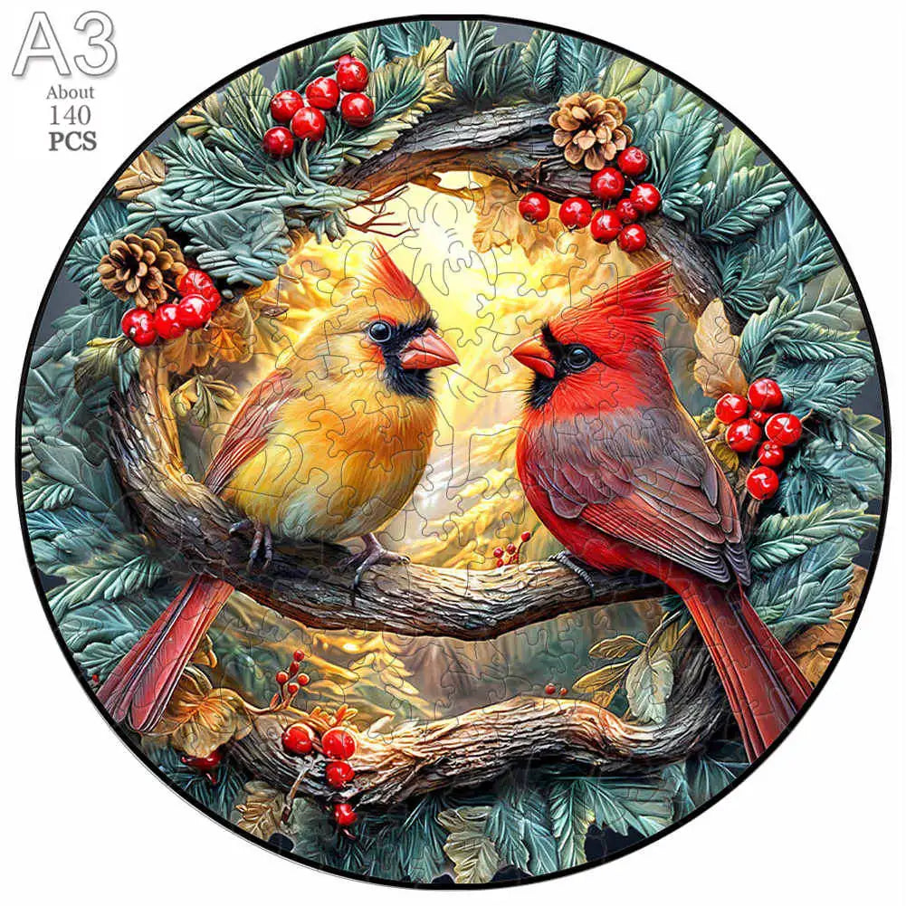 Wooden Animal Jigsaw Puzzle for Adults Kids Toy Circular Puzzle Puzzles Set Birthday Gift Brain Teaser Family Interactive Game