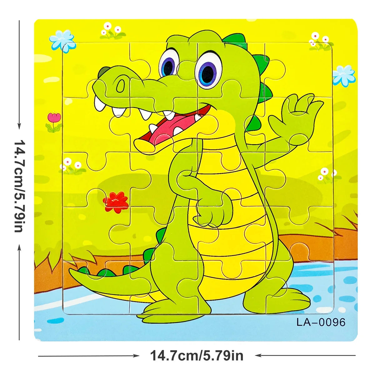 1pc 14.7cm/5.79in Wooden Jigsaw Puzzle Transportation Vehicle Marine Animal Style Puzzles Game Kids Educational Toy for Children