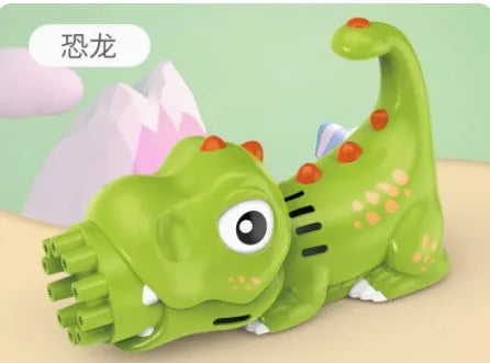 Tiger Blowing Bubble Machine Children's Handheld Gatling Machine Gun Electric Girl Heart Pop Toy