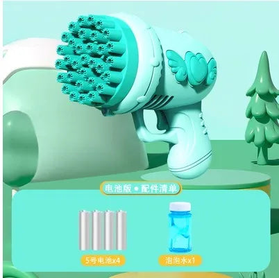 Bubble blowing machine, internet celebrity, angel bubble gun, children's electric fully automatic bubble toy