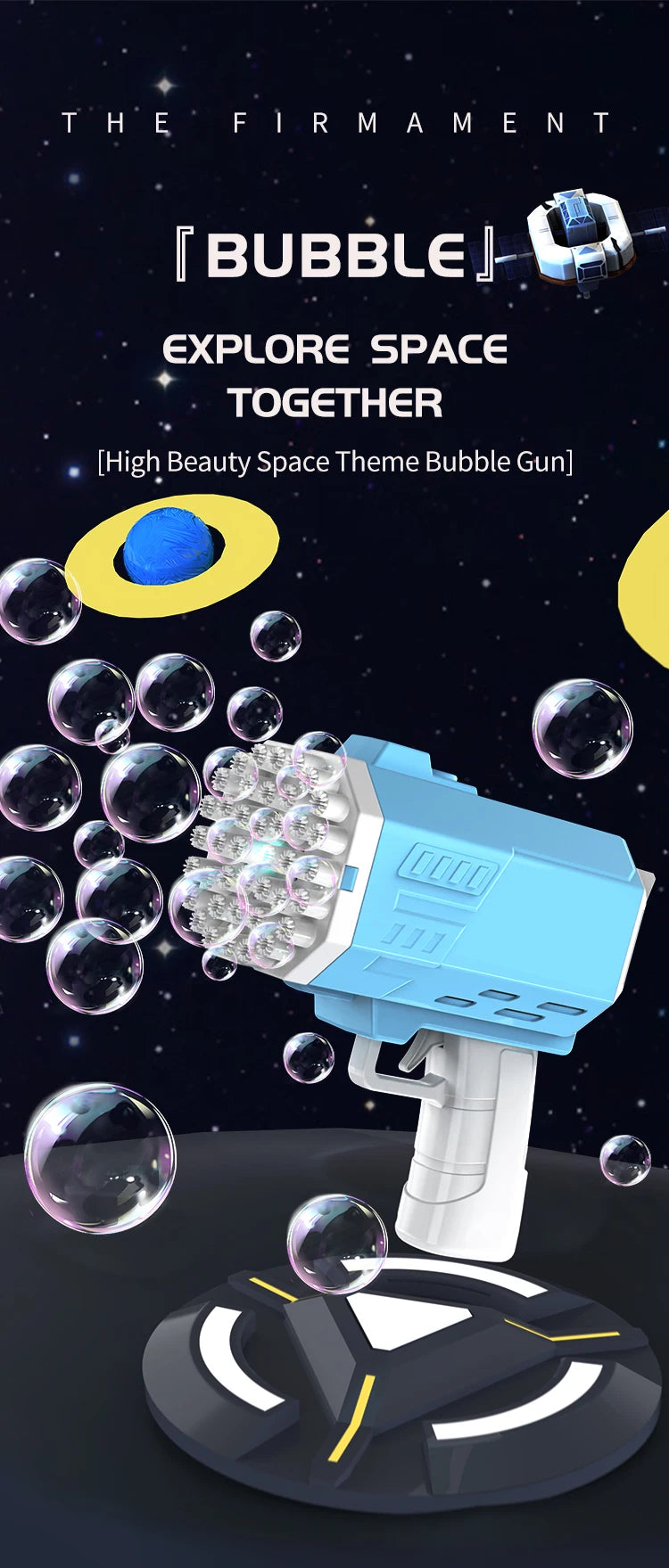 40 Hole Bubble Machine Toy Handheld Porous Bubble Gun/wedding Game/bubble Outdoor Toy (Without Bubble Water)