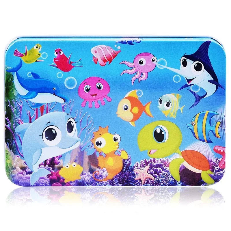 100 Pieces Puzzles for Kids Cartoon Animal Dinosaur Jigsaw Puzzle Montessori Games Children Educational Toys for Boys Girls