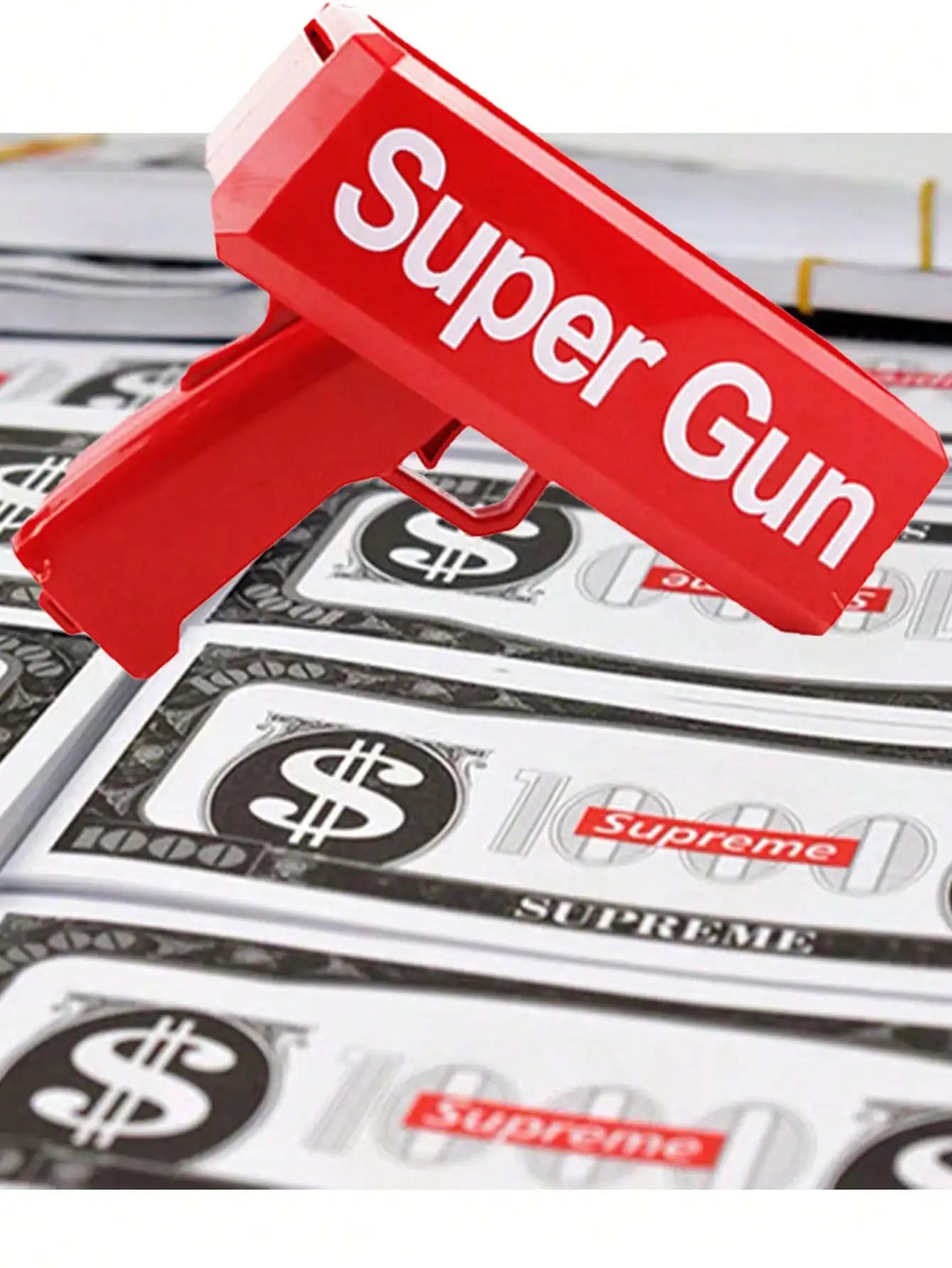 1Set Cash Cannon Money Gun for Wedding, Parties and Fun Include 50 Fake Dollar- Red