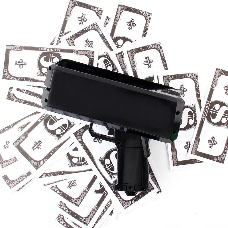 Shoot Money Gun Toy Party Banknote Shoot Pistol Paper Money Shooter Throwing Machine Funny Game Fashion Gift Party Supply Toys