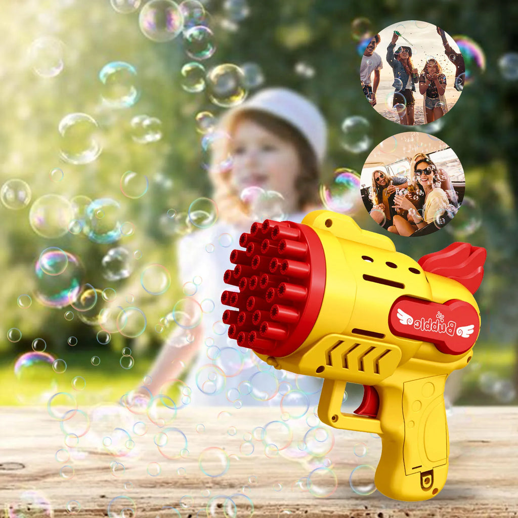 Bubble Gun LED Light Electric Automatic Soap Pomperos Bubble Machine Toys for Kids Outdoor Wedding Party Children's Gifts