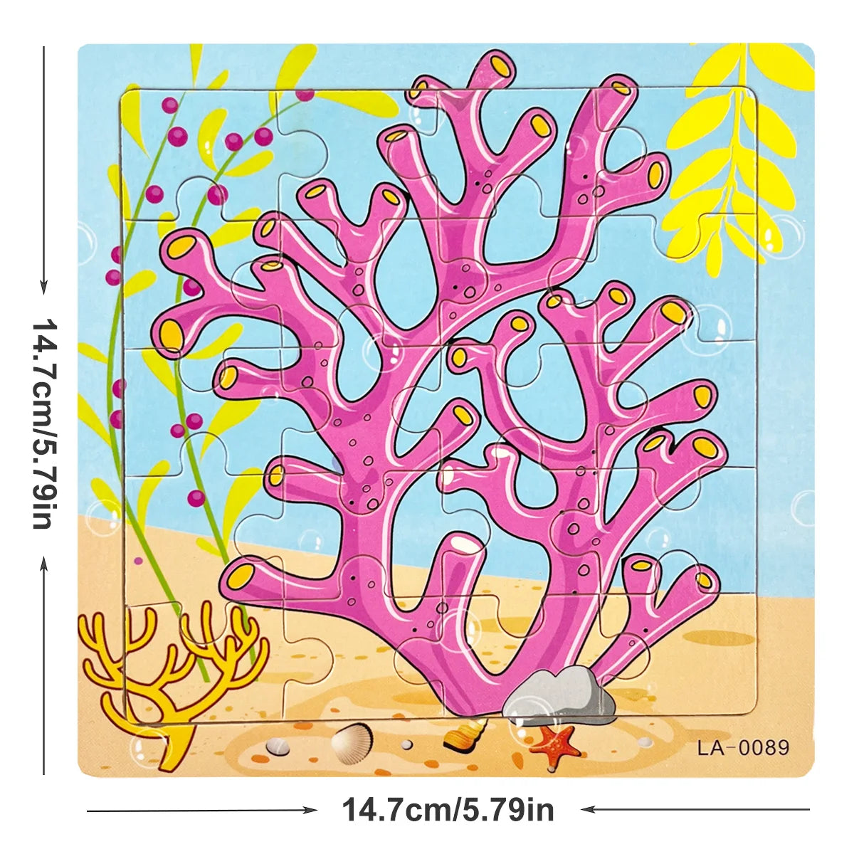 1pc 14.7cm/5.79in Wooden Jigsaw Puzzle Transportation Vehicle Marine Animal Style Puzzles Game Kids Educational Toy for Children