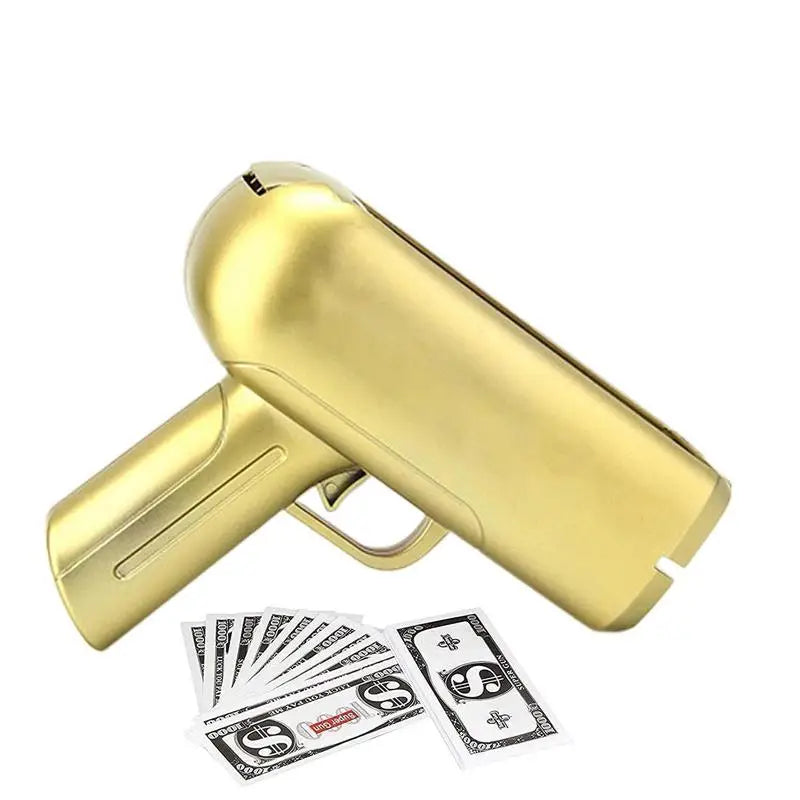 Banknote gun game toys Pistol Party Golden Money Gun Party toys Games Cash Funny toys Wedding Golden Money gun celebrate toy