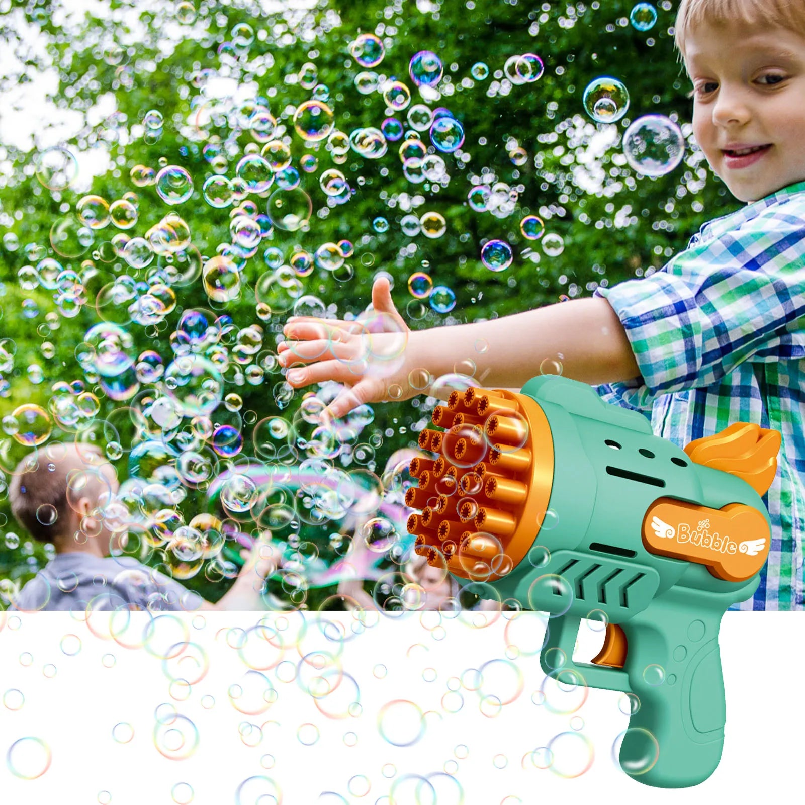 Bubble Gun LED Light Electric Automatic Soap Pomperos Bubble Machine Toys for Kids Outdoor Wedding Party Children's Gifts