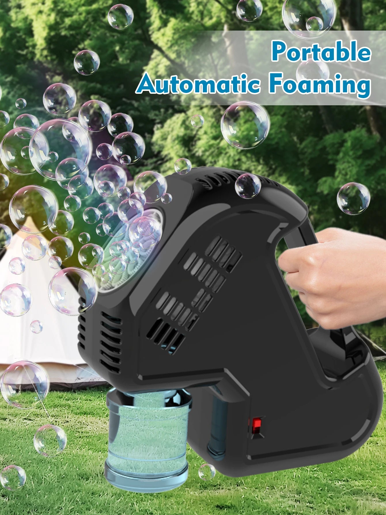 Fully automatic handheld children's bubble toy outdoor wedding party event without battery bubble water