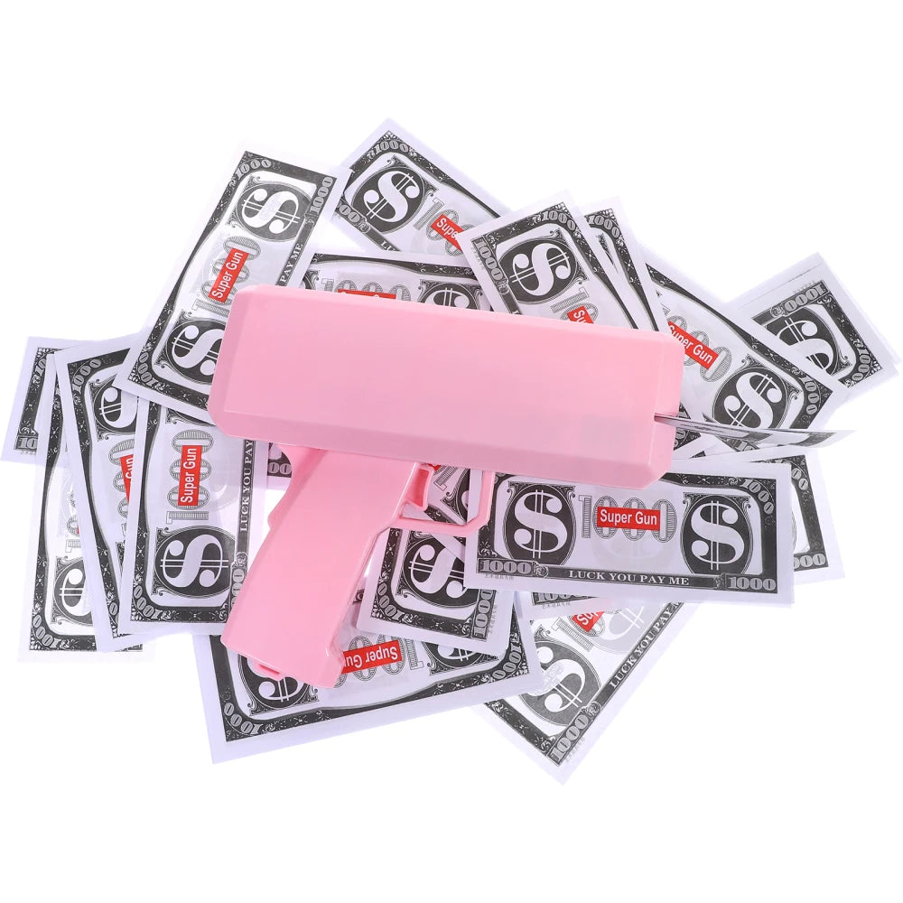 1 Set Handheld Cash Shooter for Wedding Birthday Game Movies Bachelor Props Party Supplies Celebration Spray Money Gun Wholesale