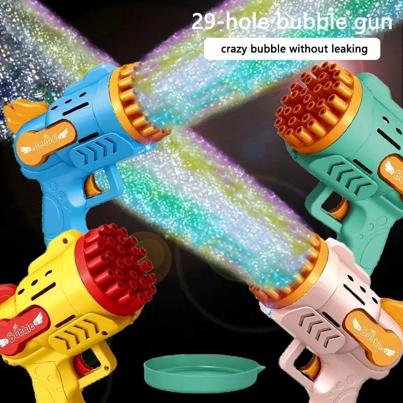 Clearance_Light-Up Bubble Gun - 29-Hole Gatling Blaster for Boys & Girls 6-14 Years Old(Batteries & Bubble Liquid Not Included)_