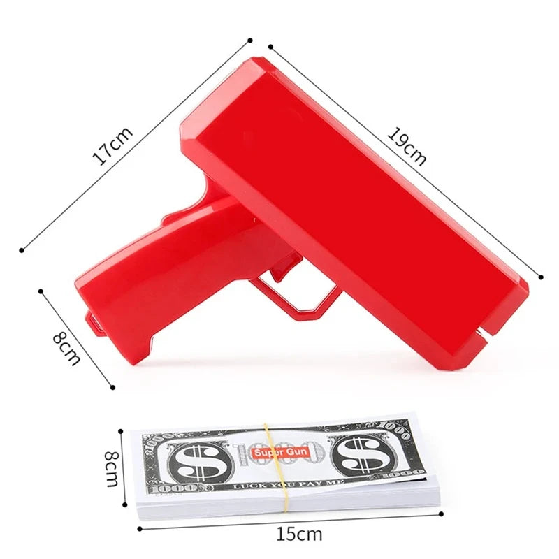 1 Set Celebration Spray Money Gun Handheld Cash Shooter for Wedding Birthday Game Movies Bachelor Props Party Supplies