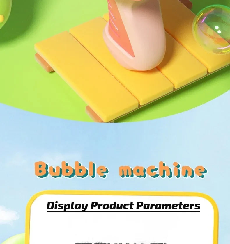 Space Electric Automatic Bubble Machine Bubble Gun Summer Beach Bathing Outdoor Games Children Fantasy Kids Bubble Toy