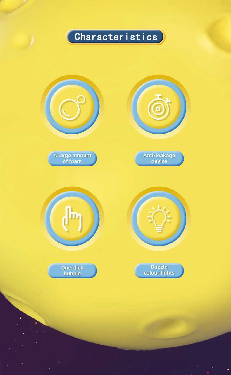 Spaceman Bubble Gun 12 Holes Shape Soap Bubble Blower Maker with Light Bubble Machne Toys for Boys Girls Birthday Gift