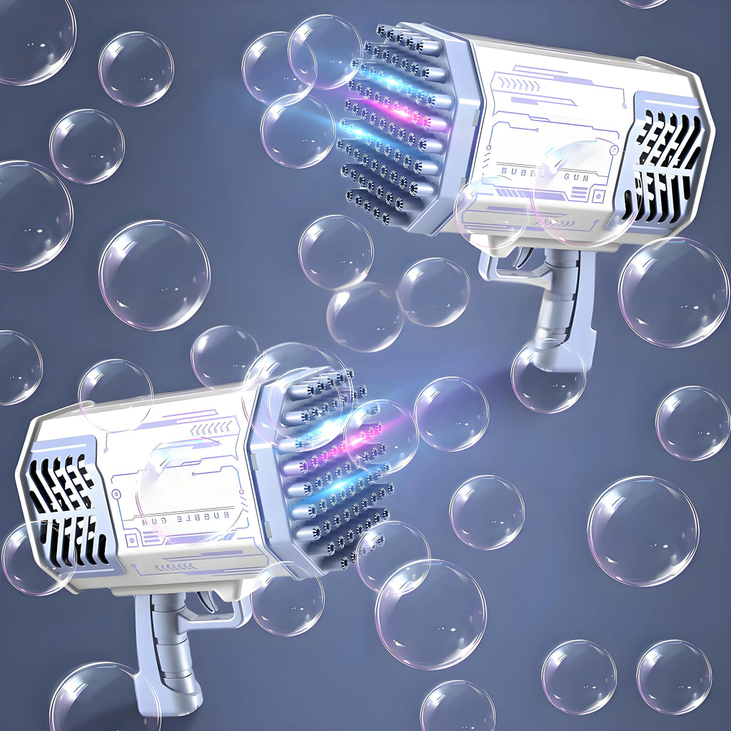 Automatic Bubble Blaster Gun with LED Lights | Non-Stop Thousands of Bubbles | Outdoor Indoor Fun for Toddlers to Kids