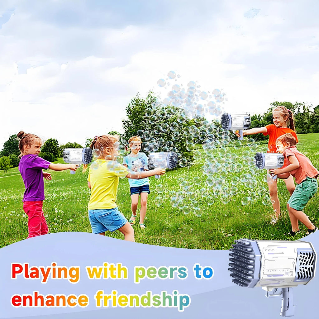 Automatic Bubble Blaster Gun with LED Lights | Non-Stop Thousands of Bubbles | Outdoor Indoor Fun for Toddlers to Kids