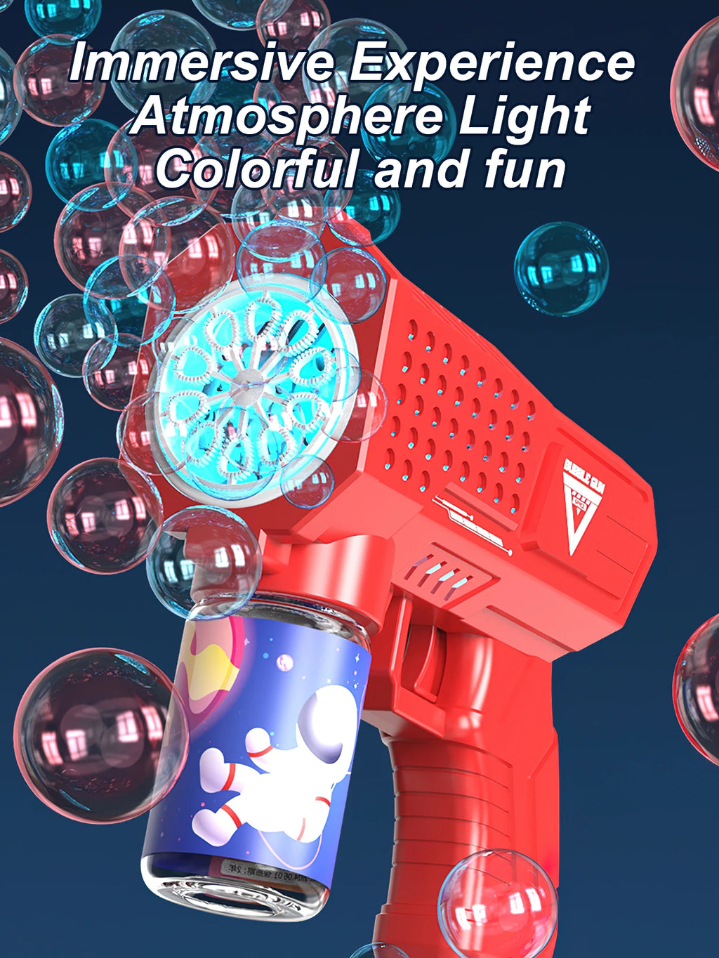 10 hole handheld fully automatic Gatling children's blowing bubble gun bubble machine without battery and bubble water