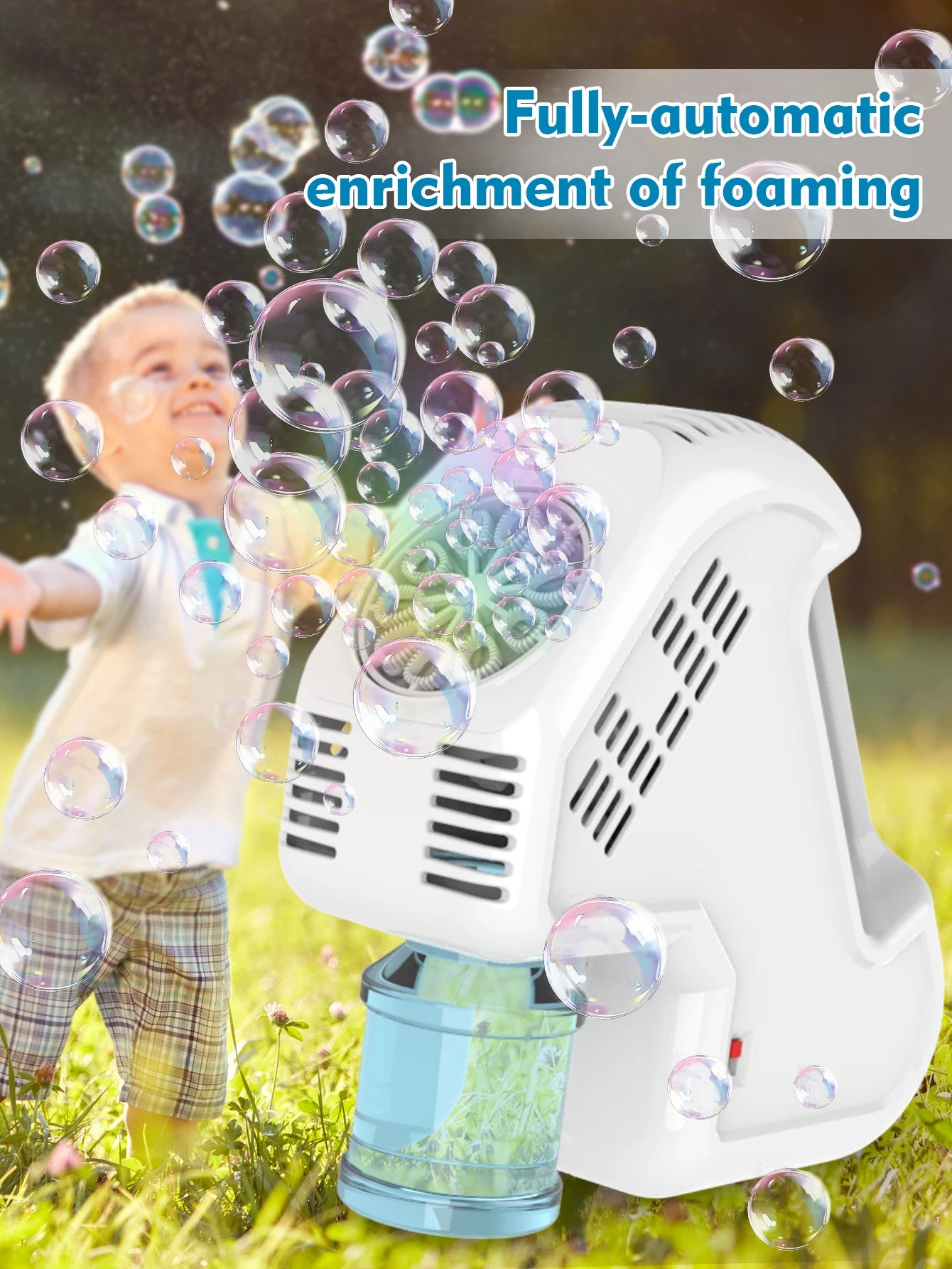 Fully automatic handheld children's bubble toy outdoor wedding party event without battery bubble water