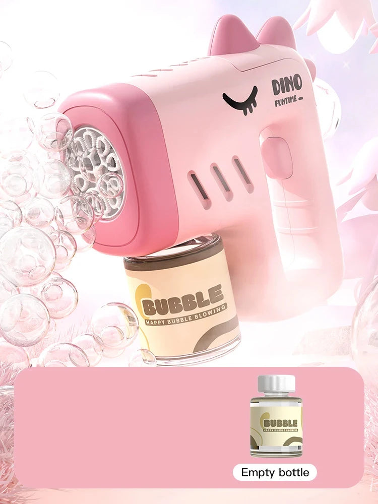 Space Astronauts Fully Automatic Bubble Gun Rocket Bubbles Machine Automatic Blower with Bubble Liquid Toy for Kids Bubble Gift