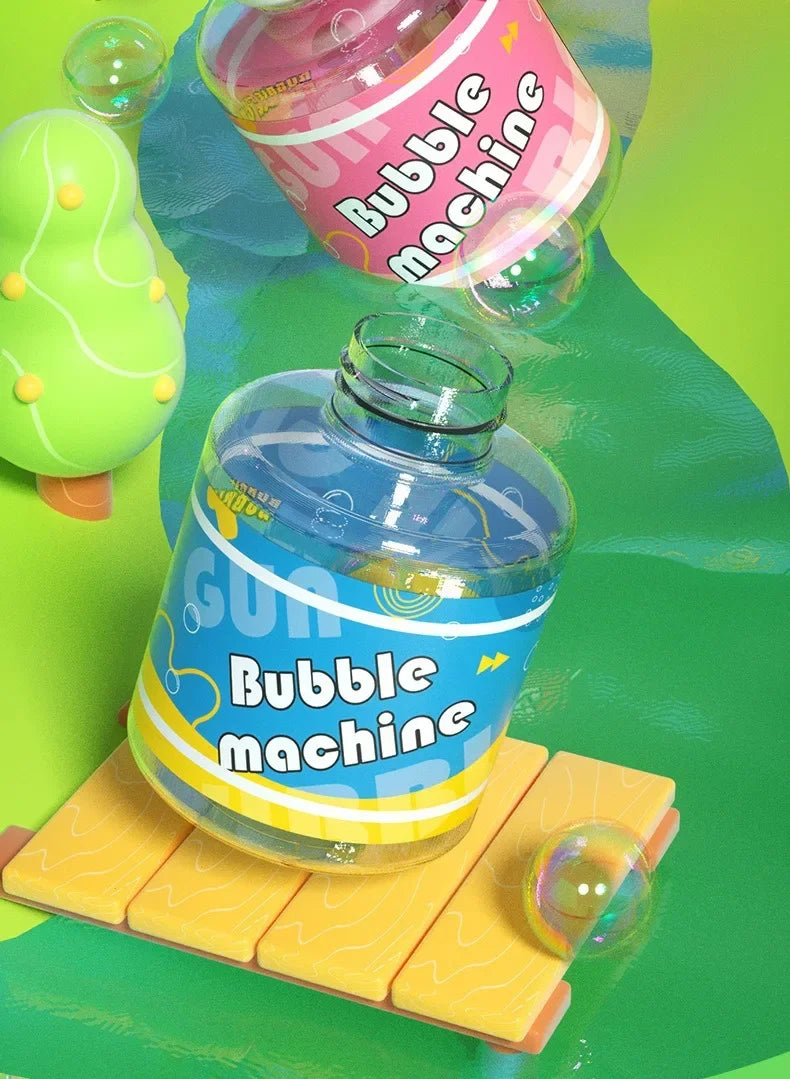 Space Electric Automatic Bubble Machine Bubble Gun Summer Beach Bathing Outdoor Games Children Fantasy Kids Bubble Toy