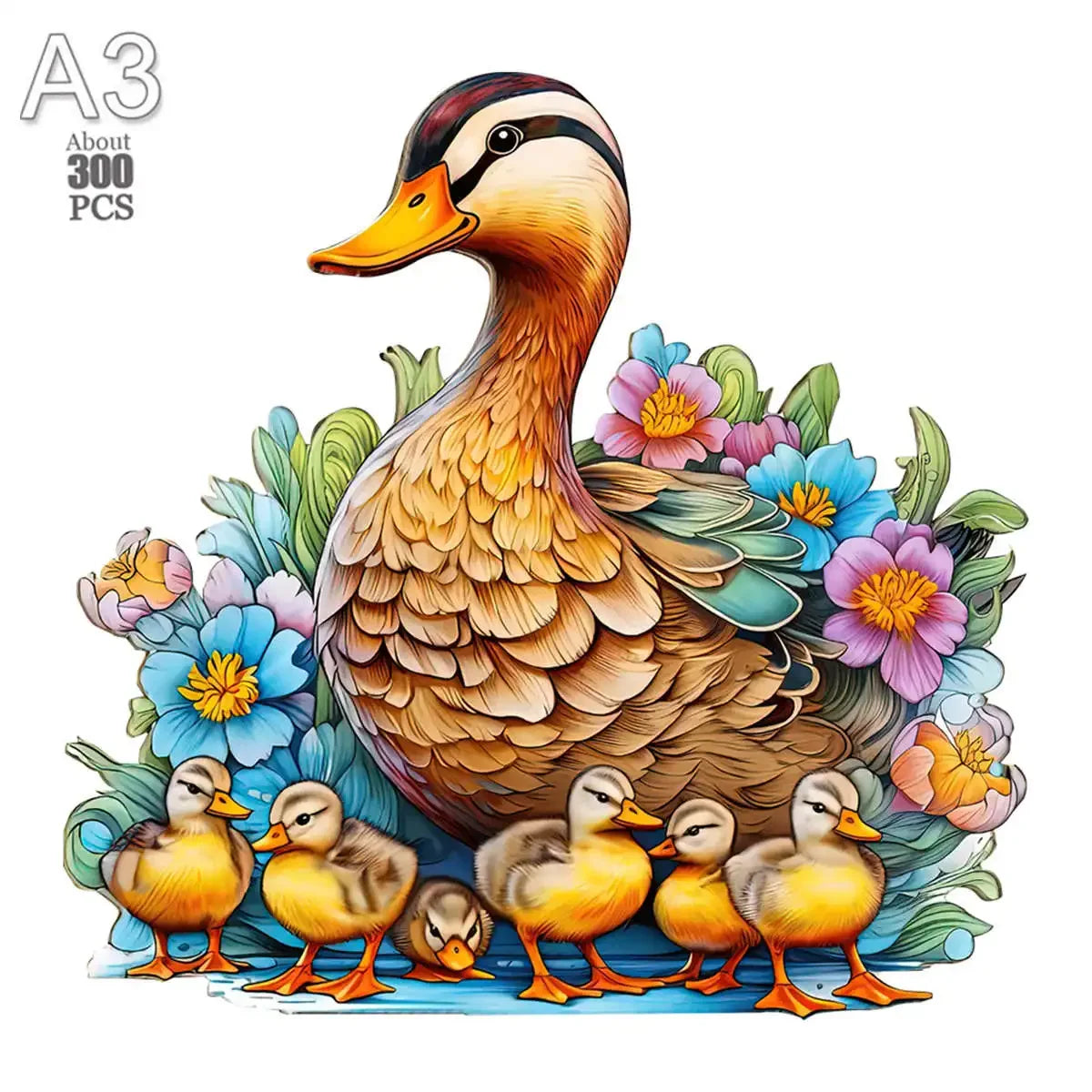 300 Pcs Wooden Puzzles Animal Jigsaw for Adults Kids Mysterious Lion Puzzle Holiday Gifts Interactive Games Toys Wood Jigsaw