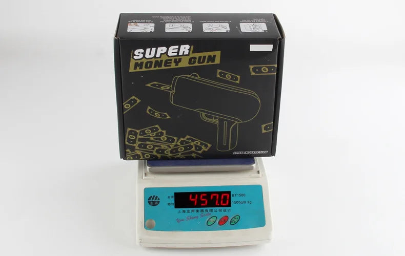 Banknote gun game toys Pistol Party Golden Money Gun Party toys Games Cash Funny toys Wedding Golden Money gun celebrate toy