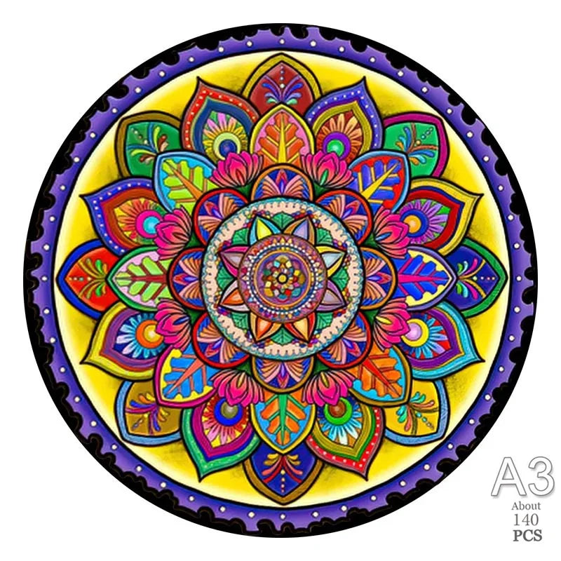 Wooden Animal Jigsaw Puzzle for Adults Kids Toy Circular Puzzle Puzzles Set Birthday Gift Brain Teaser Family Interactive Game