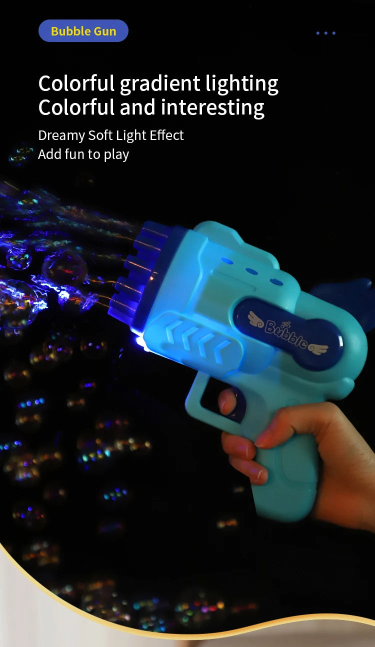 Clearance_Light-Up Bubble Gun - 29-Hole Gatling Blaster for Boys & Girls 6-14 Years Old(Batteries & Bubble Liquid Not Included)_