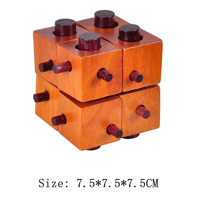 Lu Ban Puzzle Wooden Brain Toys IQ Games Children And Adults Casse Tete Rompecabezas 3D De Madera Juegos De Inteligencia