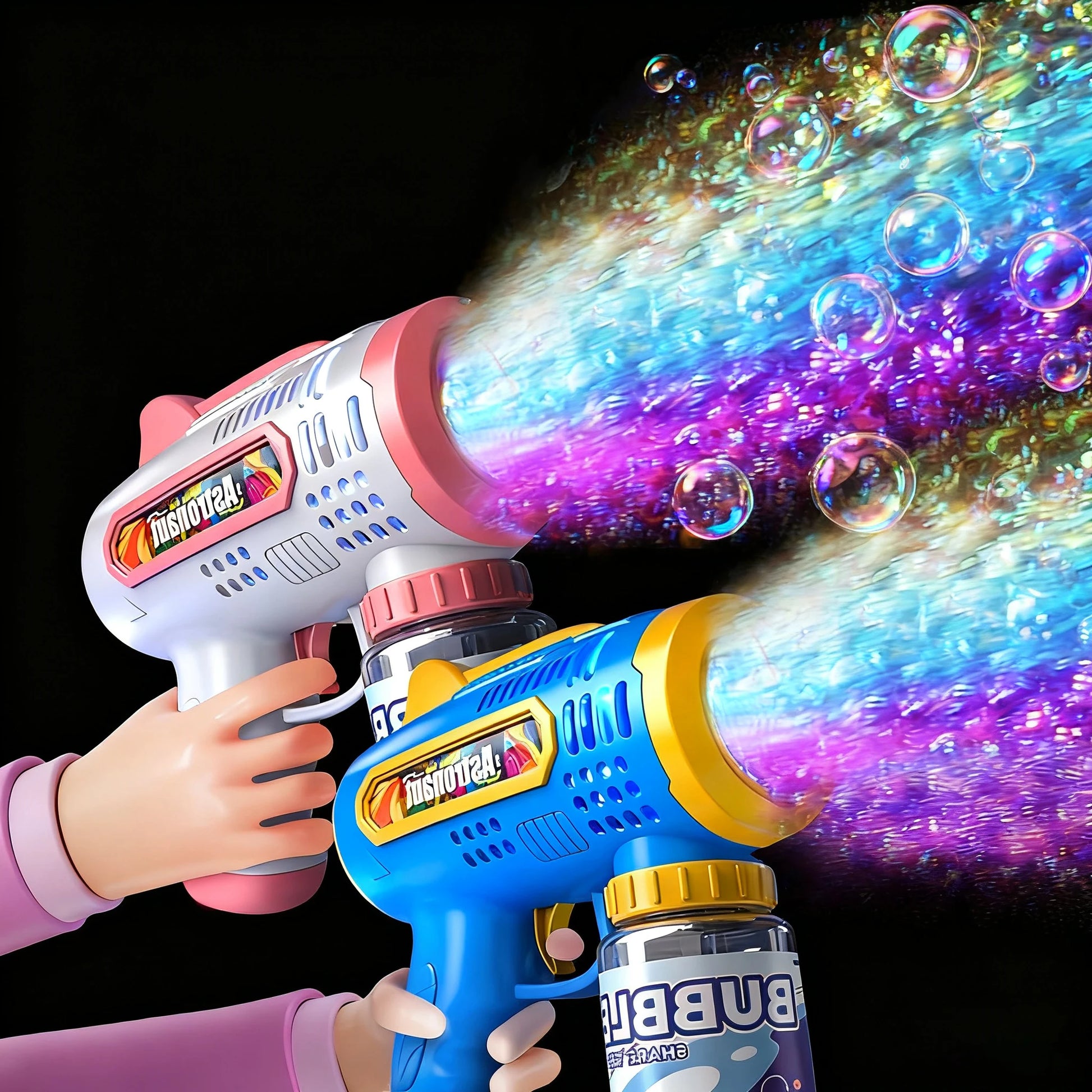 8 Hole Bubble Gun, Automatic Bubble Machine Children No-spill bubble toy Portable Park Bubble Blower for Kids