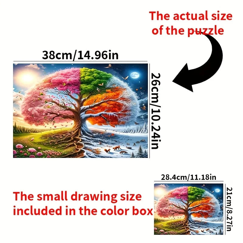 1000 Pieces Jigsaw Puzzle for Adults Tree of Life Environmentally Friendly Paper Christmas Gift Toy 14.96x10.24 inches/38x26 cm