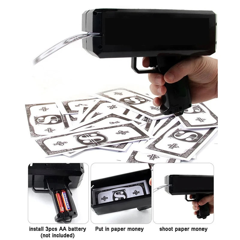 Money Shooter Gun Party Game Spray Money Gun Shooter Bachelor Props Party Supplies Festival Celebration Wedding Decoration