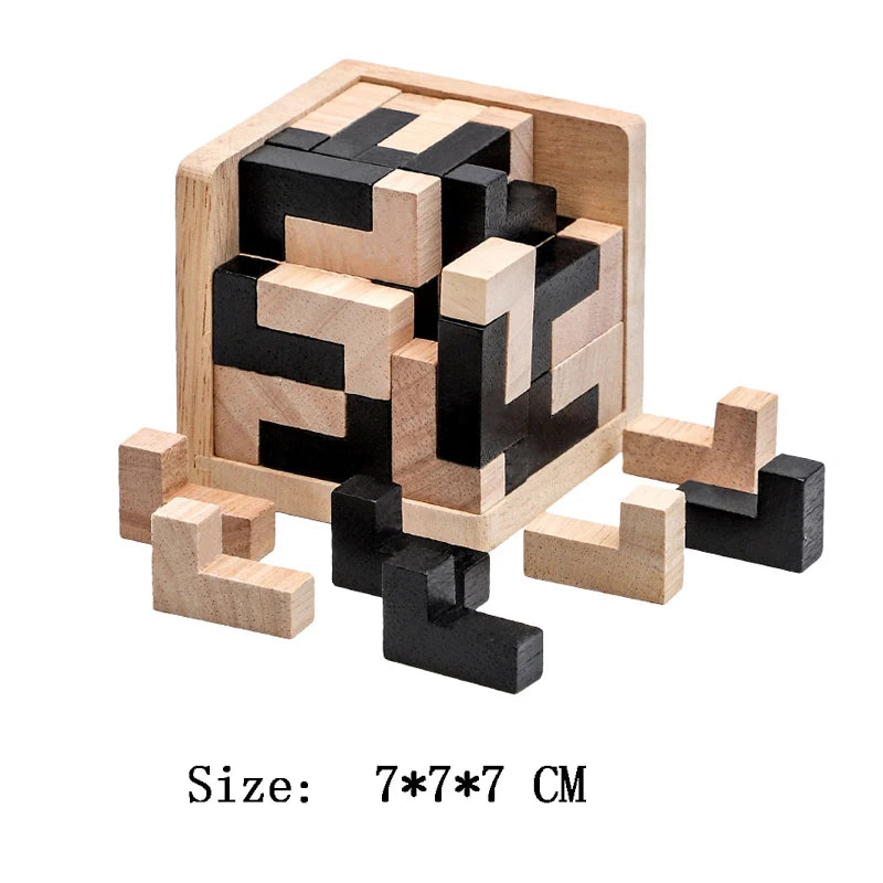 Lu Ban Puzzle Wooden Brain Toys IQ Games Children And Adults Casse Tete Rompecabezas 3D De Madera Juegos De Inteligencia