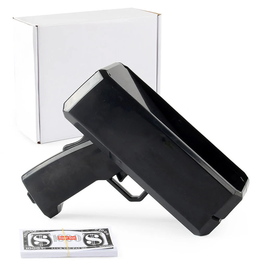 Shoot Money Gun Toy Funny Party Game Banknote Shoot Pistol Paper Money Wedding Birthday Decoration Shooter Throwing Toys Kids